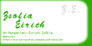zsofia eirich business card